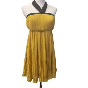 Takara mustard dress Halter or tube top dress women's size Small (265)
